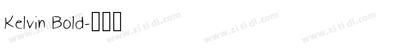 Kelvin Bold字体转换